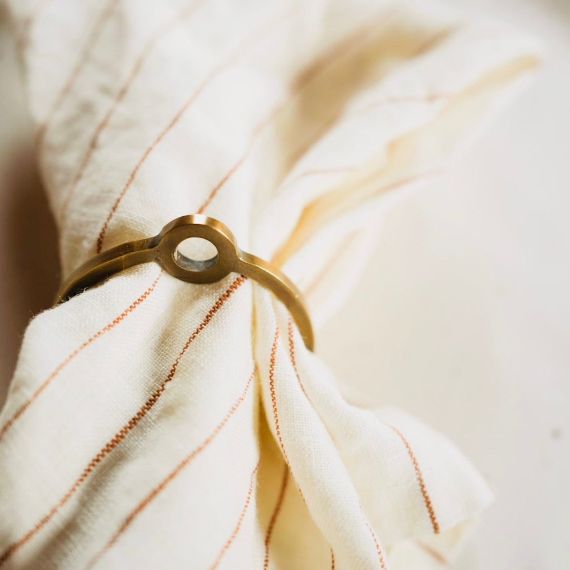 Brass O Napkin Ring Set of 4