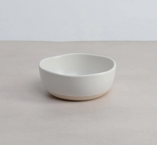 White ceramic Organics Cereal Bowl on a light gray surface with a white background