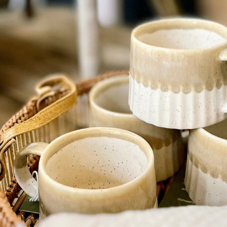 Ridged Double Glaze Mug