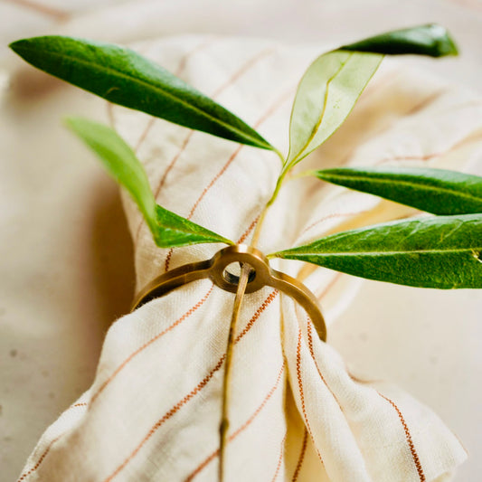 Brass O Napkin Ring Set of 4