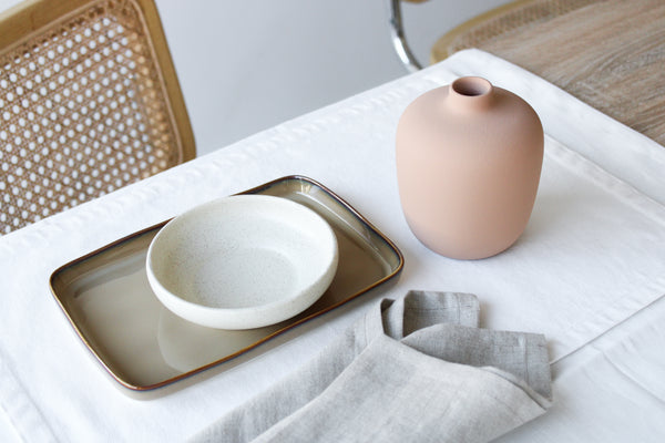 Decorative items including a vase.