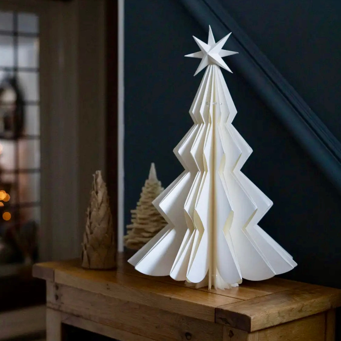 White Paper Christmas Tree Table Decoration Ornament