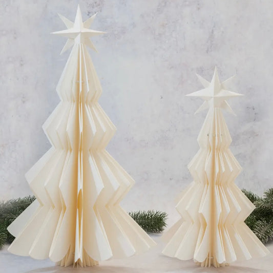 White Paper Christmas Tree Table Decoration Ornament