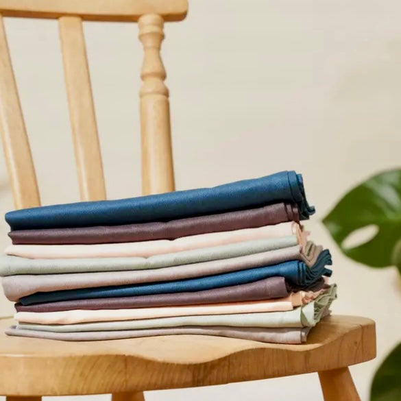 Organic Cotton Tea Towel | Herringbone Weave Set of 2