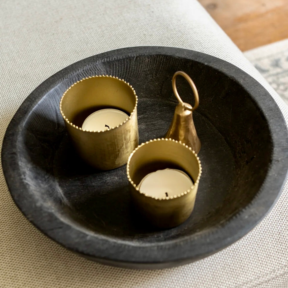 Metal Bead Candle Votives Set of 2