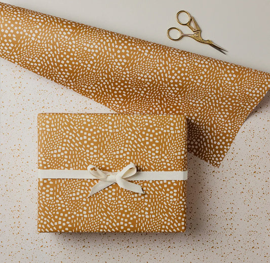 Mustard Pattern Motif & Terrazzo Double Sided Wrap