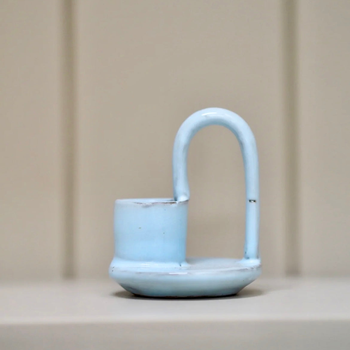 Wee Willy Winkee Candle Holder - Eggshell