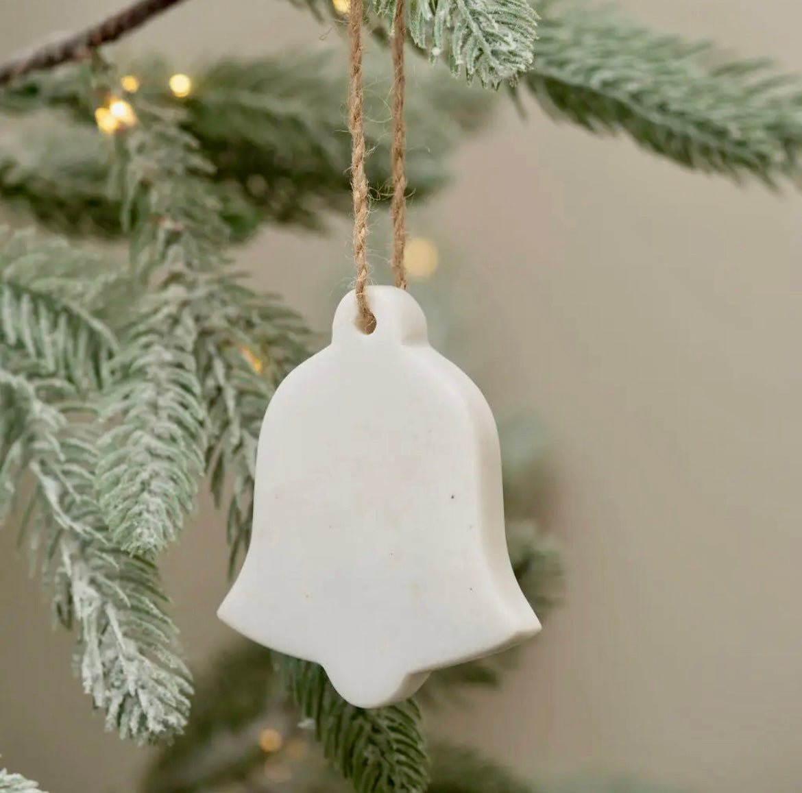 White Marble Hanging Bell Decoration
