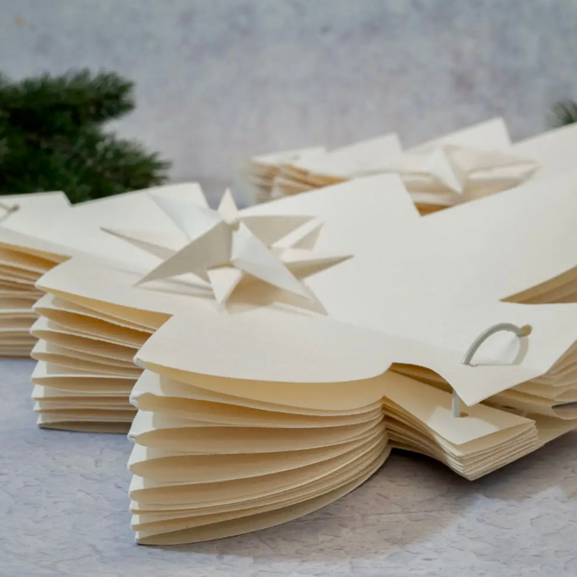White Paper Christmas Tree Table Decoration Ornament
