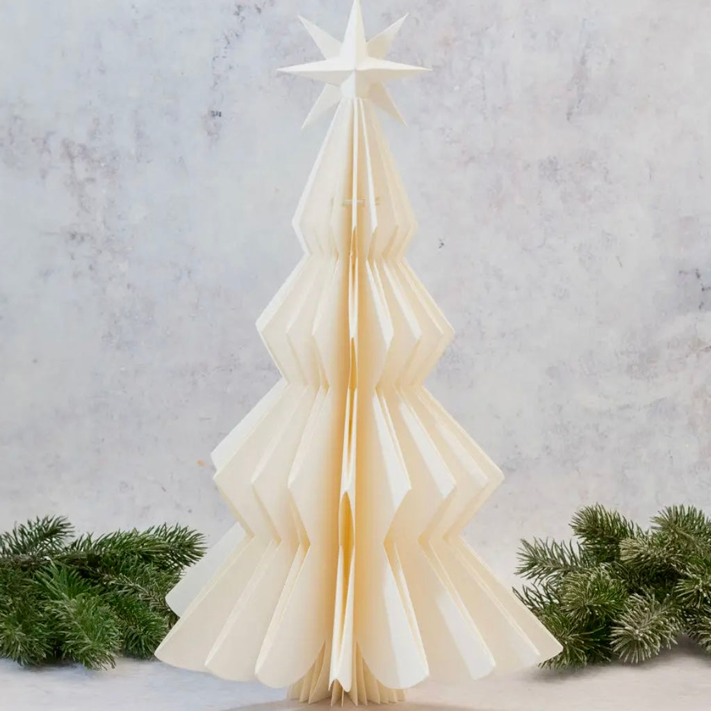 White Paper Christmas Tree Table Decoration Ornament