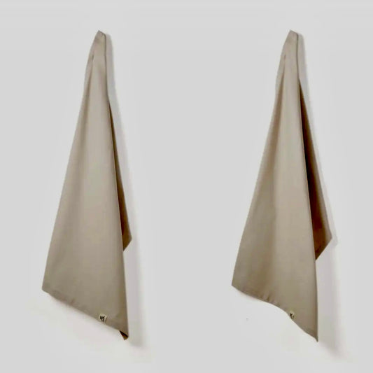 Organic Cotton Tea Towel | Herringbone Weave Set of 2