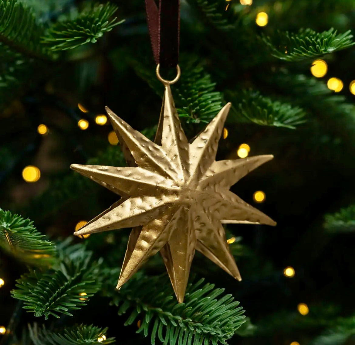 Gold Star Iron Hanging Decoration