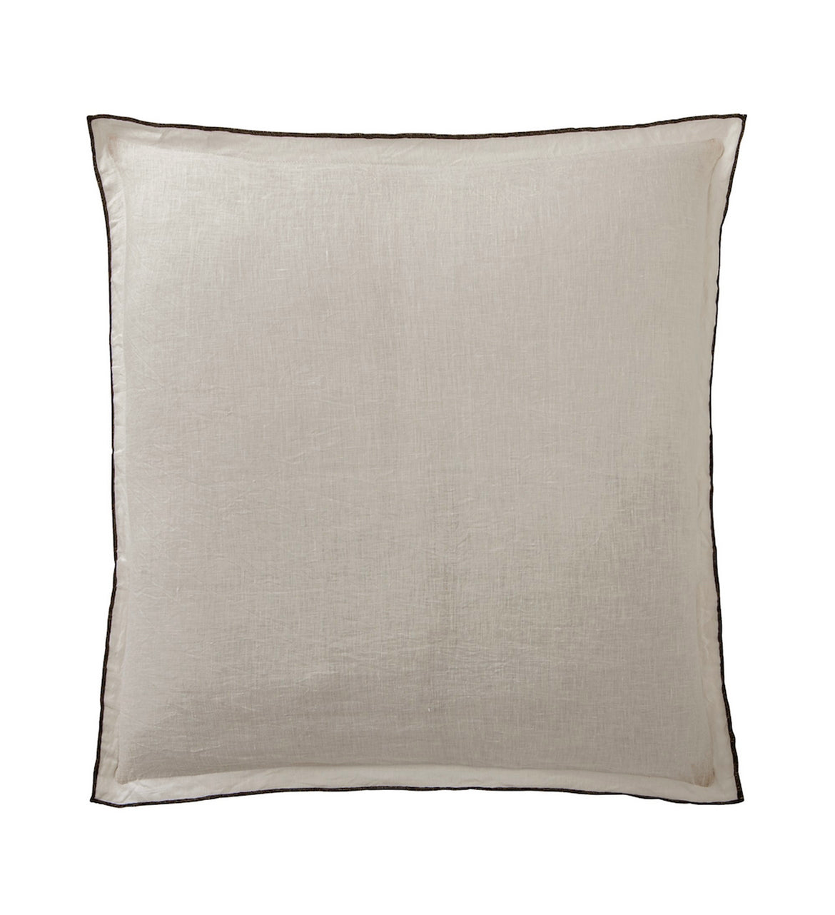 Beige pillow with a subtle pattern on a white background