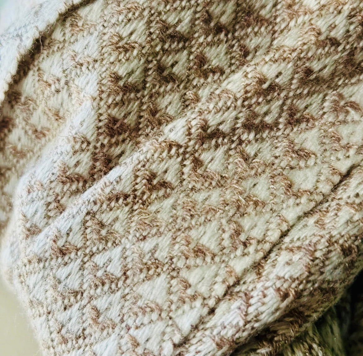 Close-up of a textured fabric with a pattern