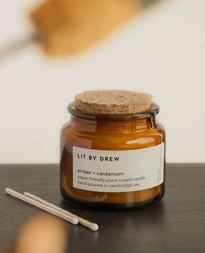 Lit by Drew Natural Wax Candle | cove